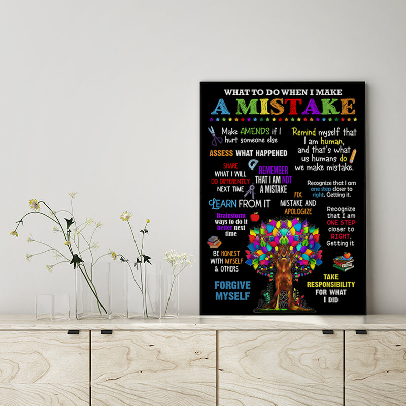Teacher What To Do When I Make A Mistake Classroom Great For Classroom Decor MH0109