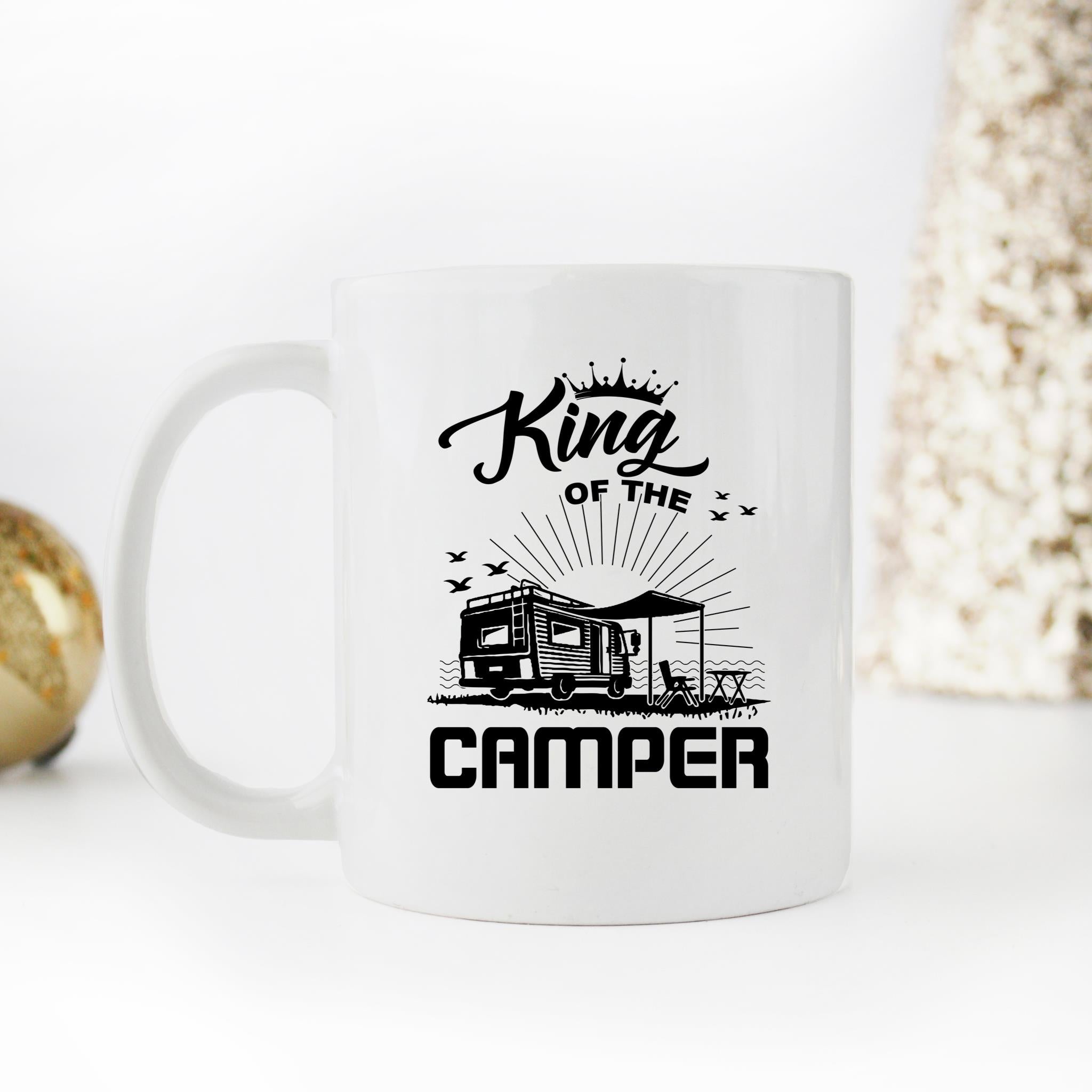 Skitongifts Funny Ceramic Novelty Coffee Mug Teecentury King Of The Camper wTPyyJP