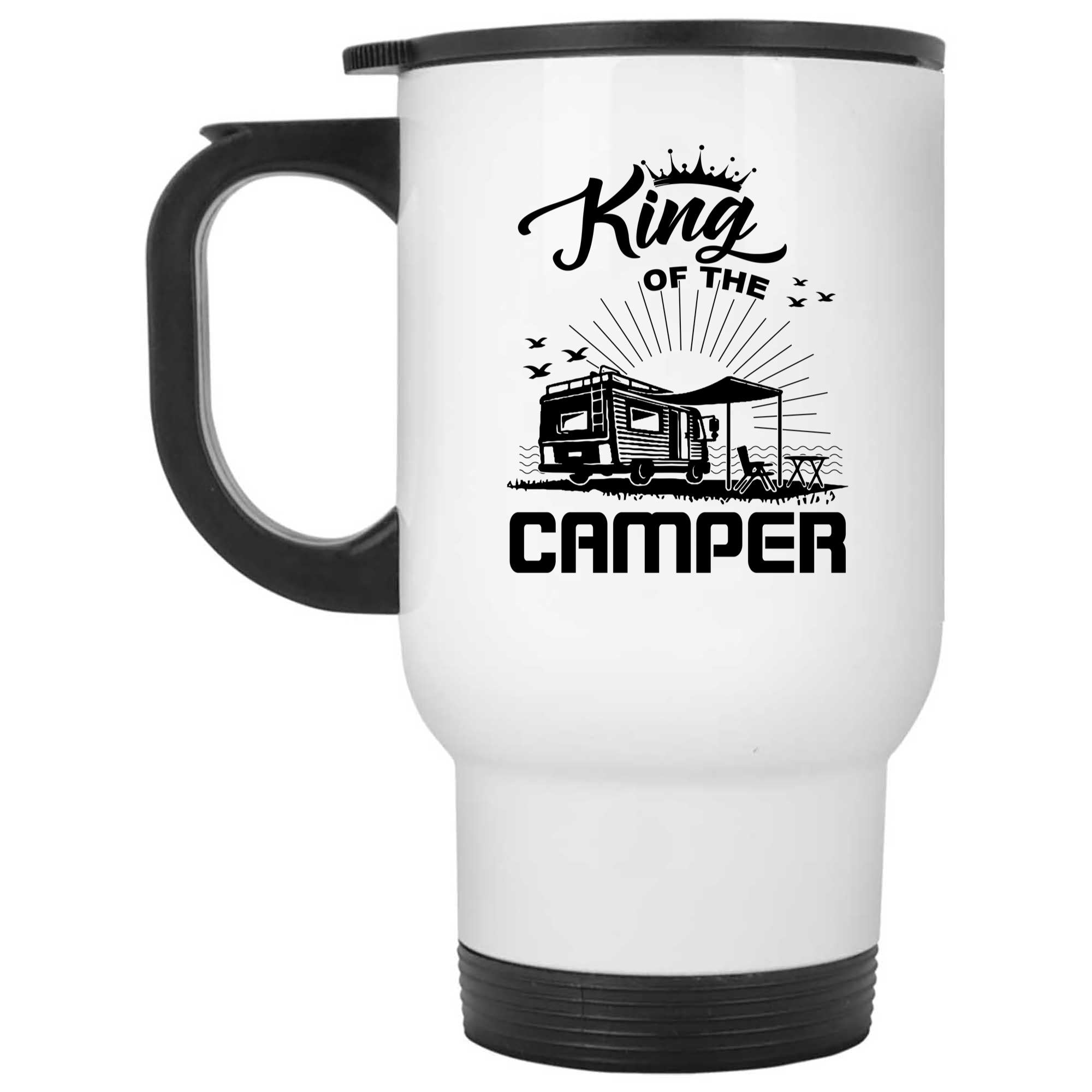 Skitongifts Funny Ceramic Novelty Coffee Mug Teecentury King Of The Camper wTPyyJP