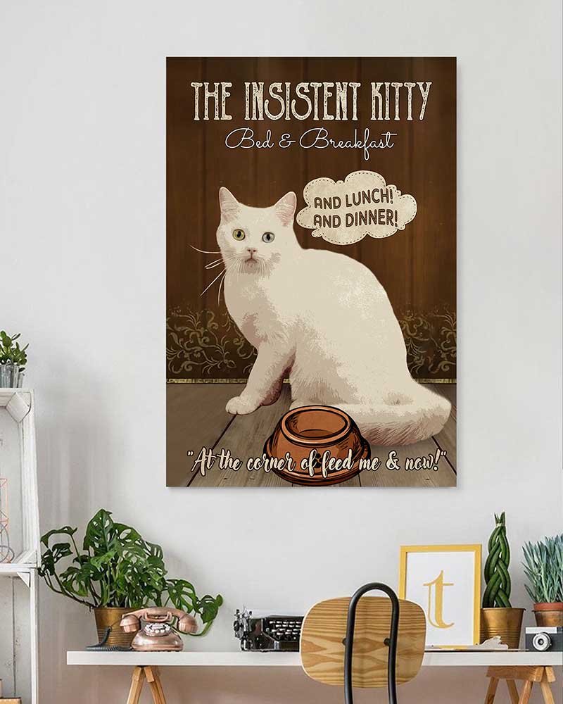 The Insistent Kitty Bed And Breakfast WHITE SHORT HAIR-VT1606