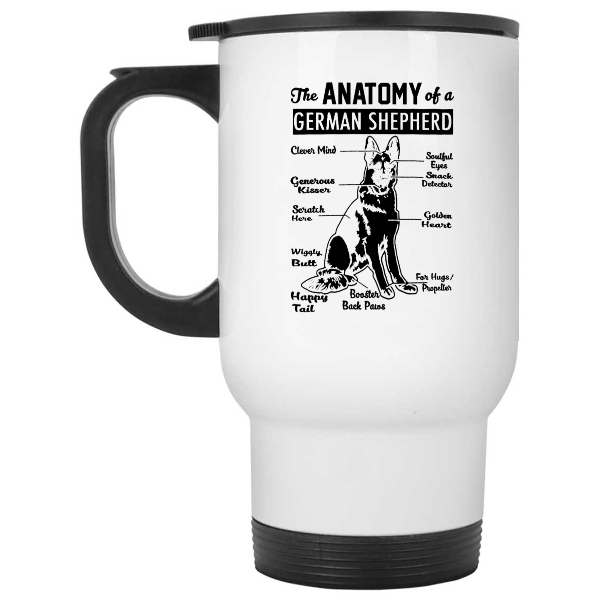 Skitongifts Funny Ceramic Novelty Coffee Mug The Anatomy Of A German Shepherd Shirt qxDwsxY