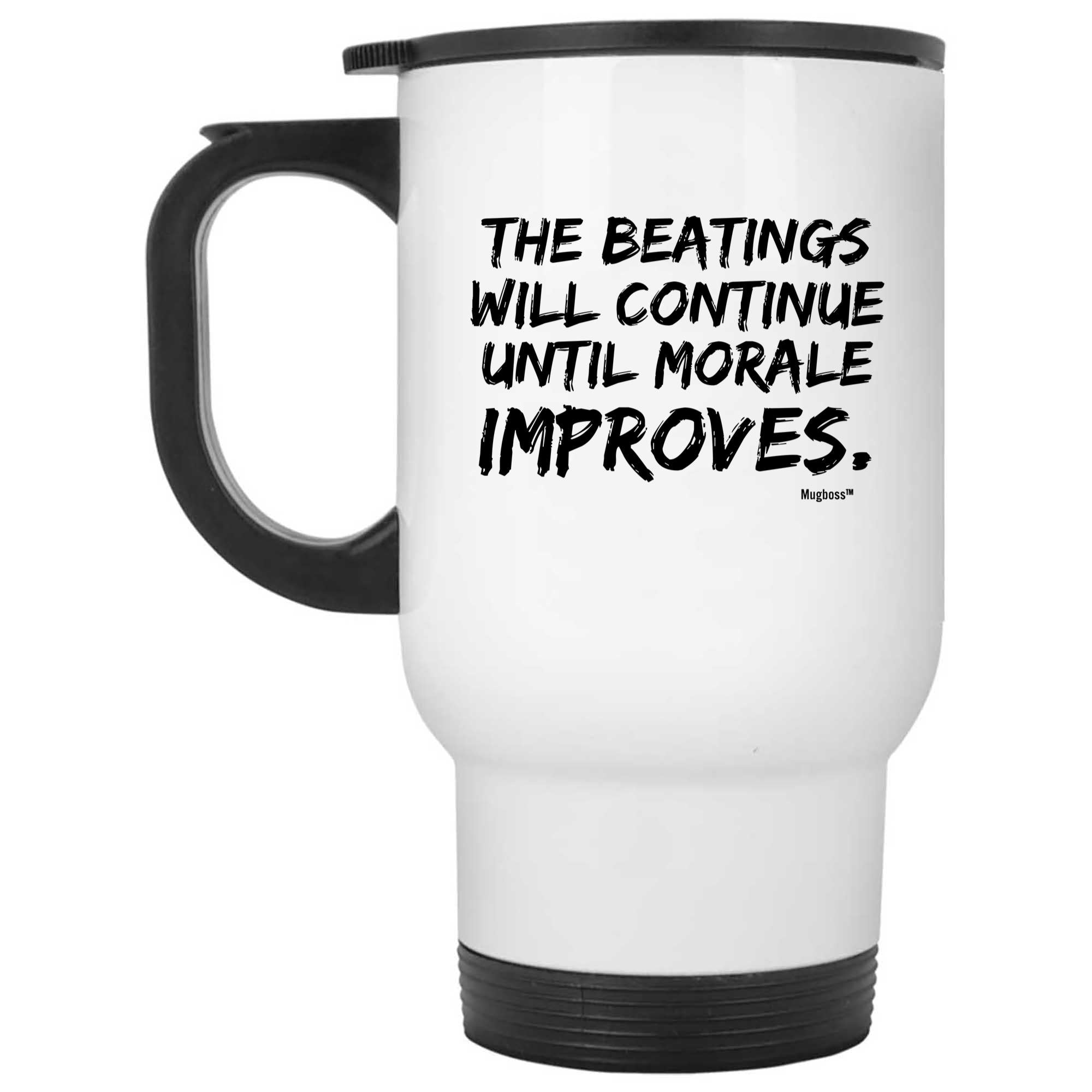 Skitongifts Funny Ceramic Novelty Coffee Mug The Beatings Will Continue Until Morale Improves yIzJ4dF