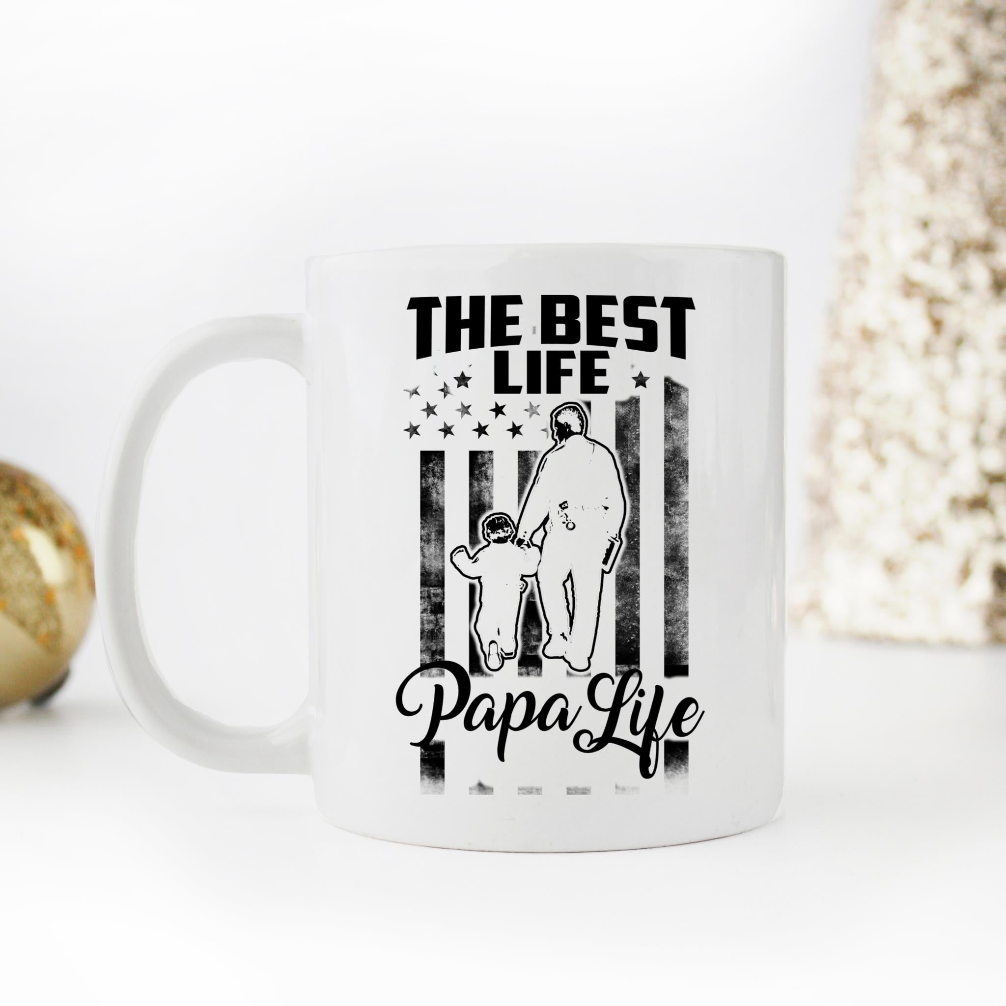 Skitongifts Coffee Mug Funny Ceramic Novelty The Best Life - Papa Life mqX7xDm