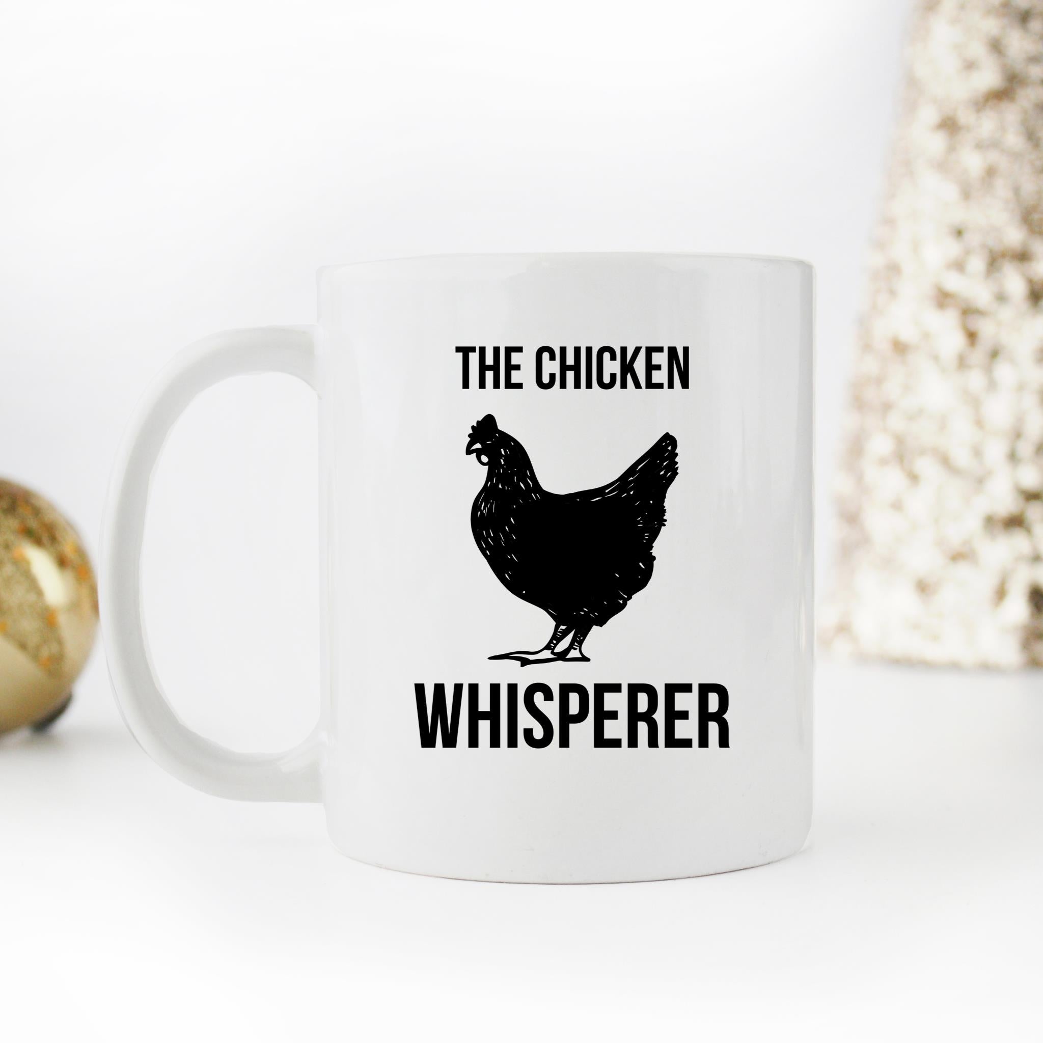 Skitongifts Funny Ceramic Novelty Coffee Mug The Chicken Whisperer Funny Farmer OyfYfvI