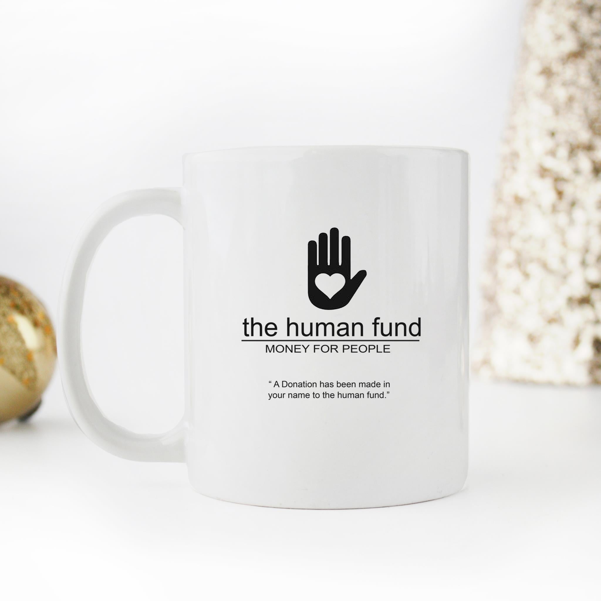 Skitongifts Funny Ceramic Novelty Coffee Mug The Human Fund OrK9yJv