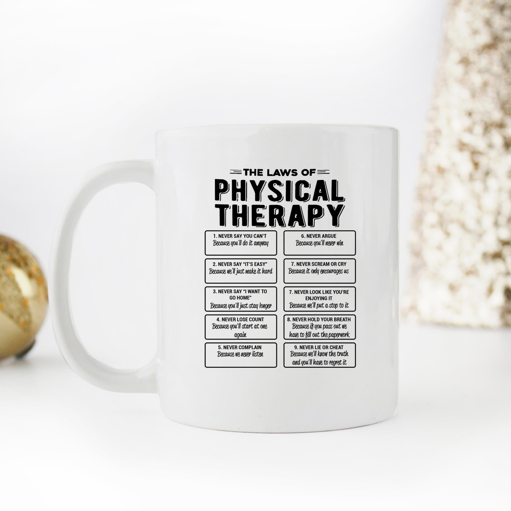 Skitongifts Funny Ceramic Novelty Coffee Mug The Laws Of Physical Therapy Assistant Home Office leIb95H