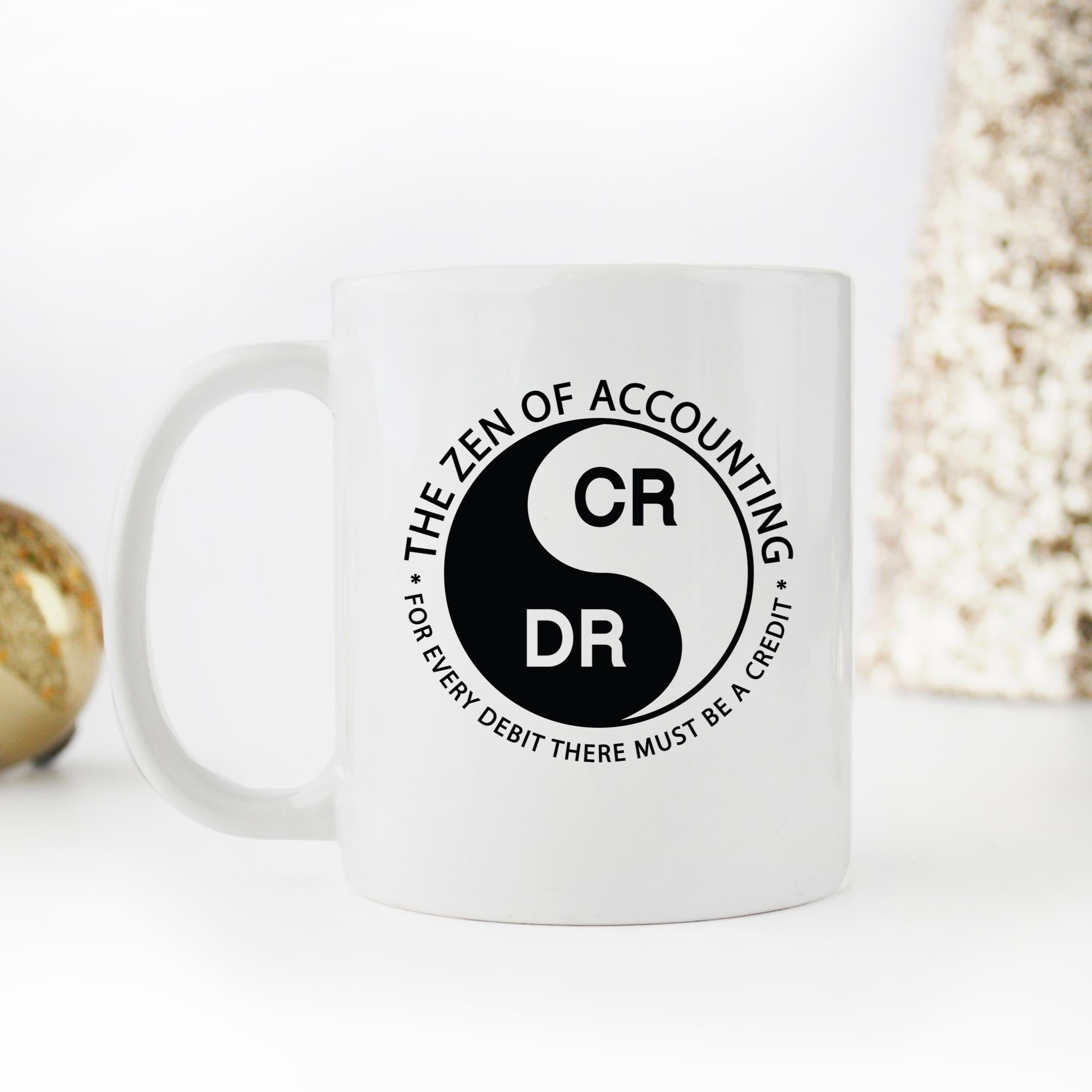 Skitongifts Funny Ceramic Novelty Coffee Mug The Zen Of Accounting For Every Debit There Must Be A Credit AMldoeQ