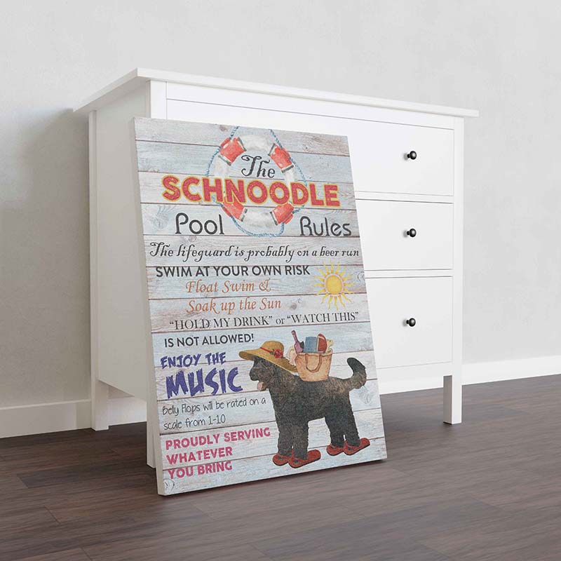 Skitongifts Wall Decoration, Home Decor, Decoration Room The Dachshund's Pool Rule Proudly Serving Whatever You Bring-TT0610
