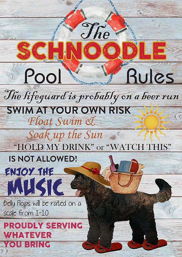 The Dachshund's Pool Rule Proudly Serving Whatever You Bring-TT0610