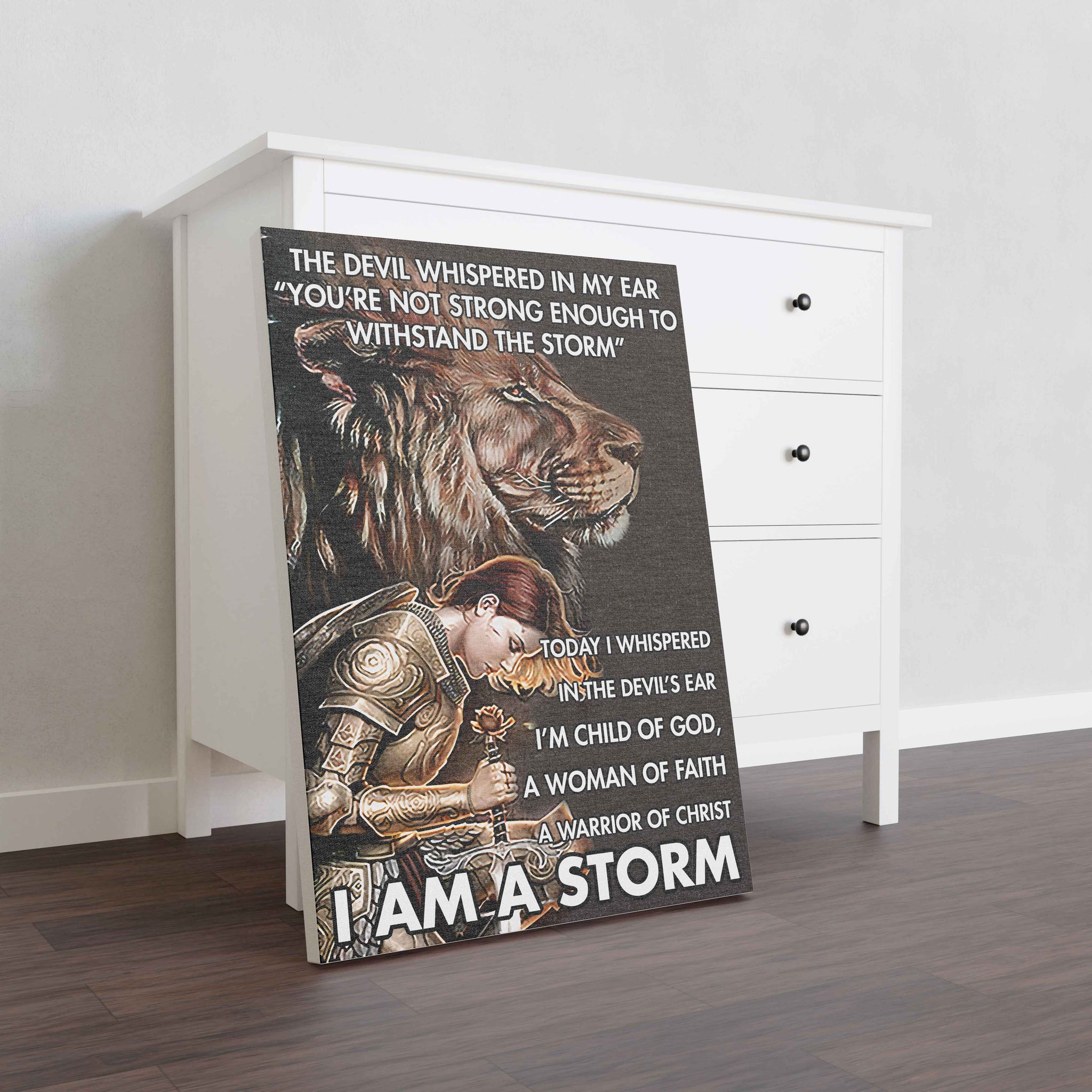 Skitongifts Wall Decoration, Home Decor, Decoration Room The Devil Whispered In My Ear I Am A Storm-TT2701