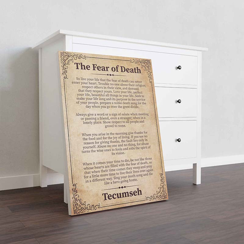 Skitongifts Wall Decoration, Home Decor, Decoration Room The Fear Of Death Tecumseh-TT1910