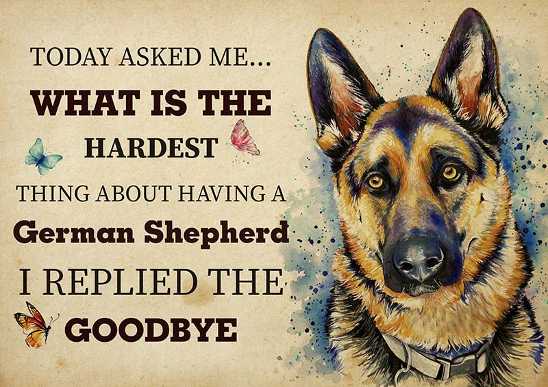 The Hardest Thing About Having A German Shepherd Dog I Replied The Goodbye-TT2409