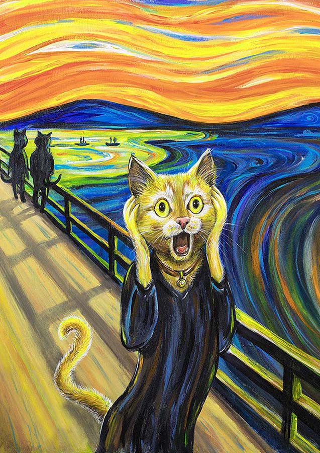 The Scream Cat Christmas for Cat Lover TT2209