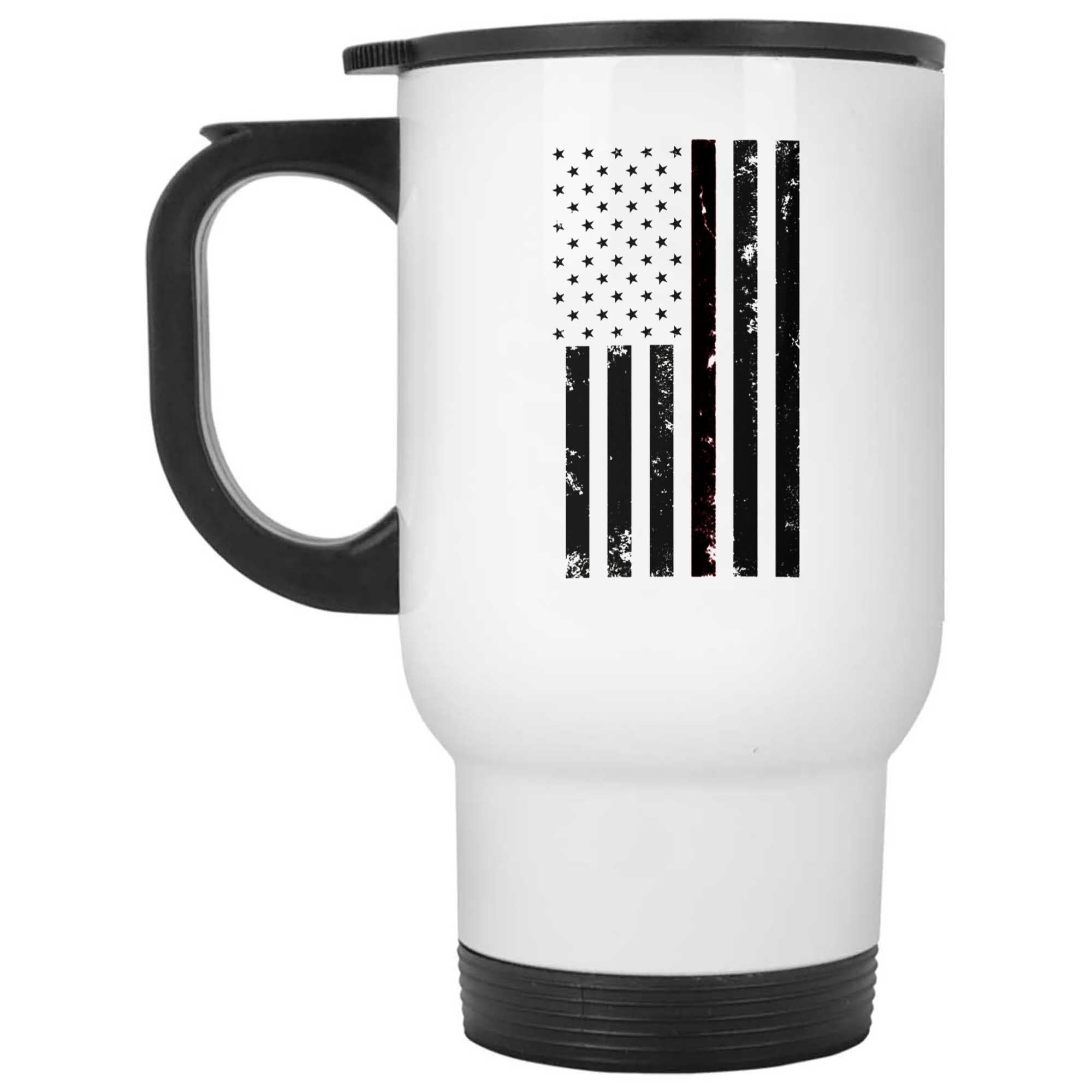 Skitongifts Funny Ceramic Novelty Coffee Mug Thin Red Line Flag Firefighter Courage Wu3jLr8