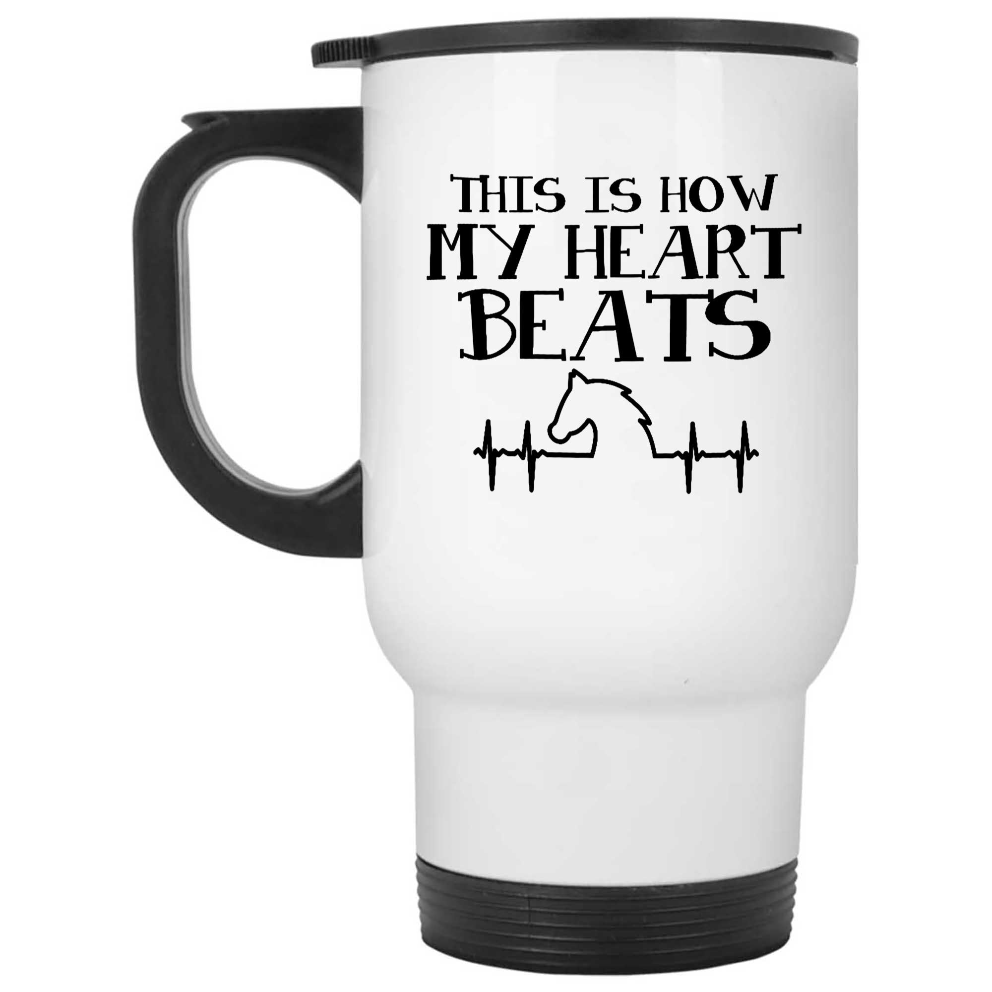 Skitongifts Funny Ceramic Novelty Coffee Mug This Is How My Heart Beats 7ZxFEJN