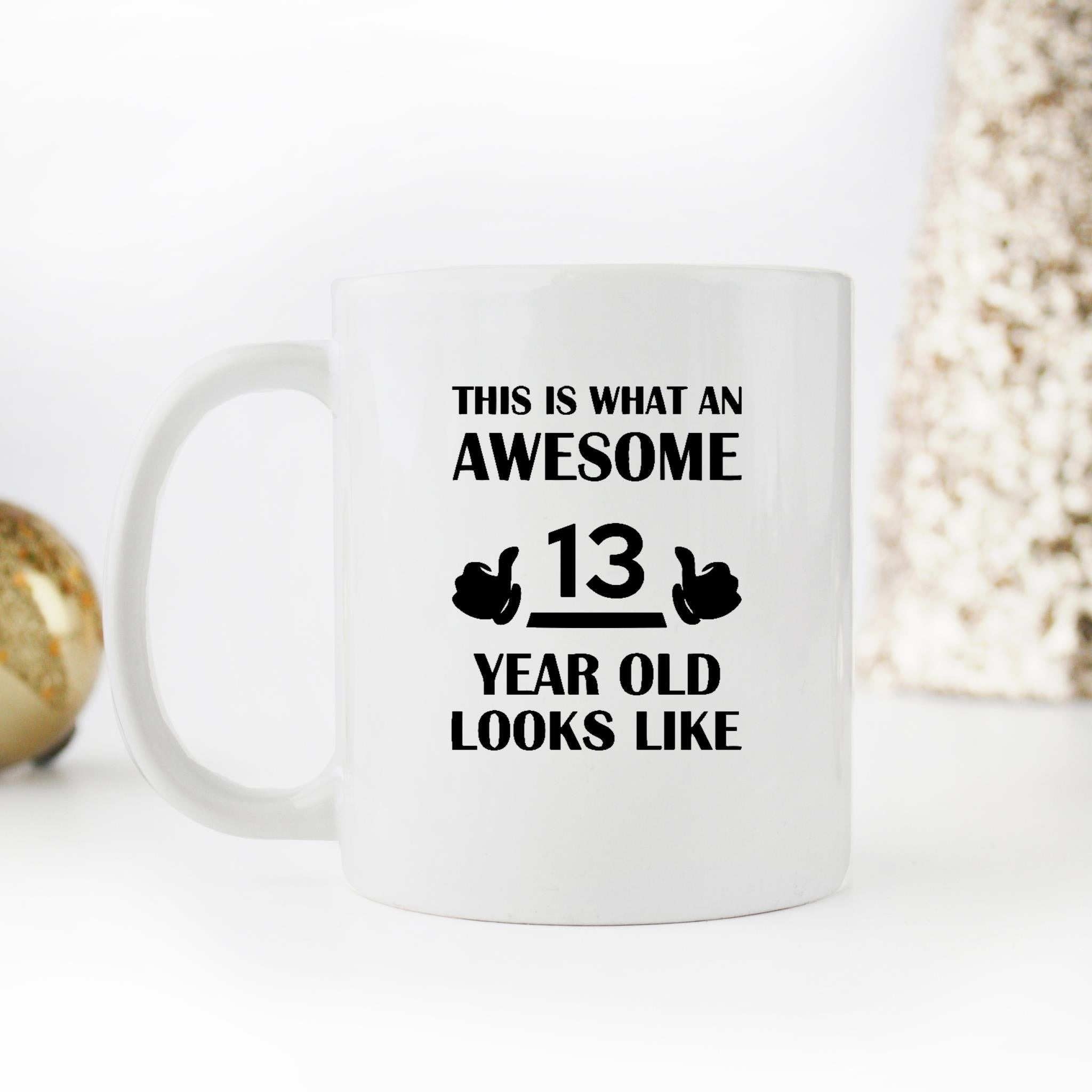Skitongifts Funny Ceramic Novelty Coffee Mug This Is What An 13 Year Old Looks Like pdyEXX6
