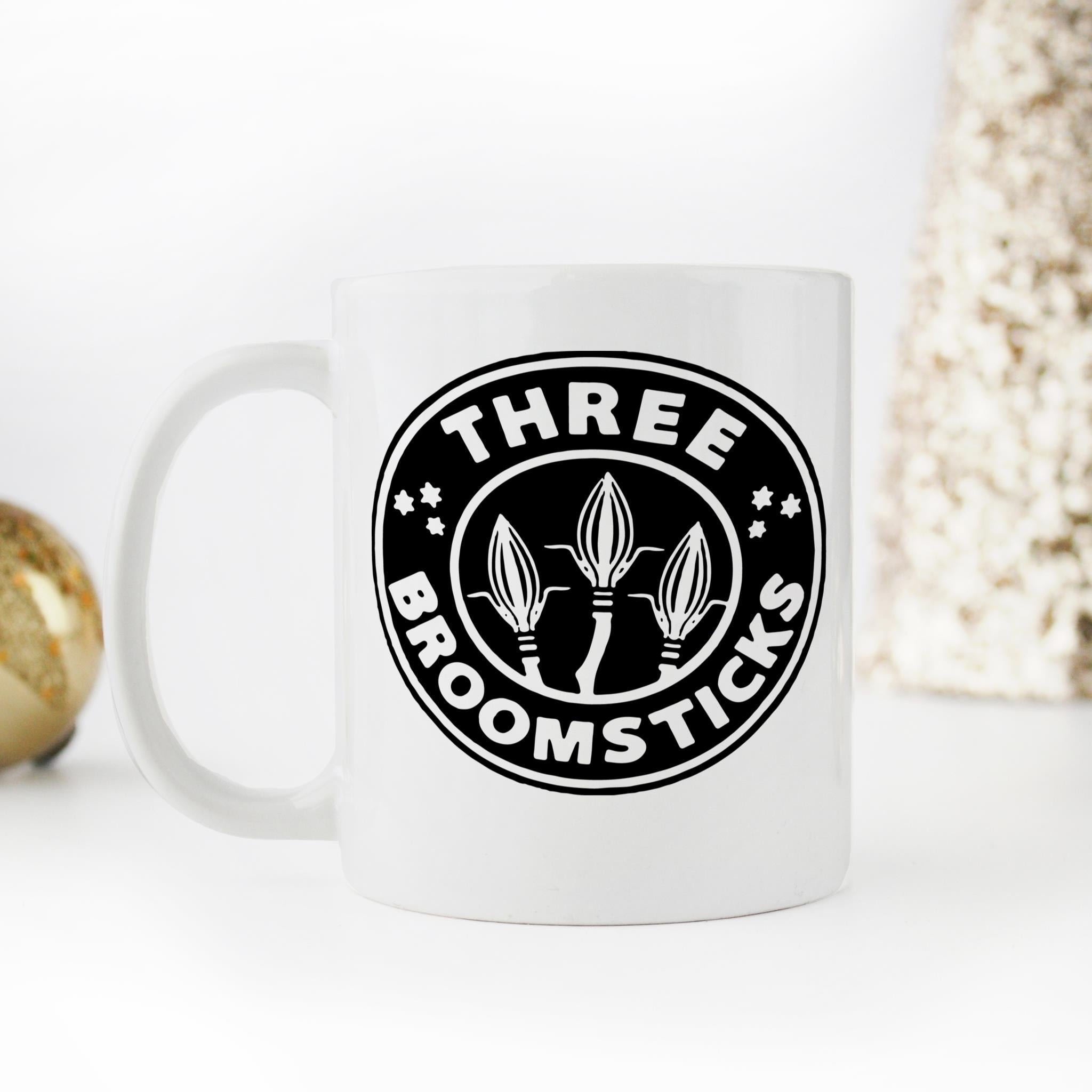Skitongifts Funny Ceramic Novelty Coffee Mug Three Broomsticks Funny EloibPb