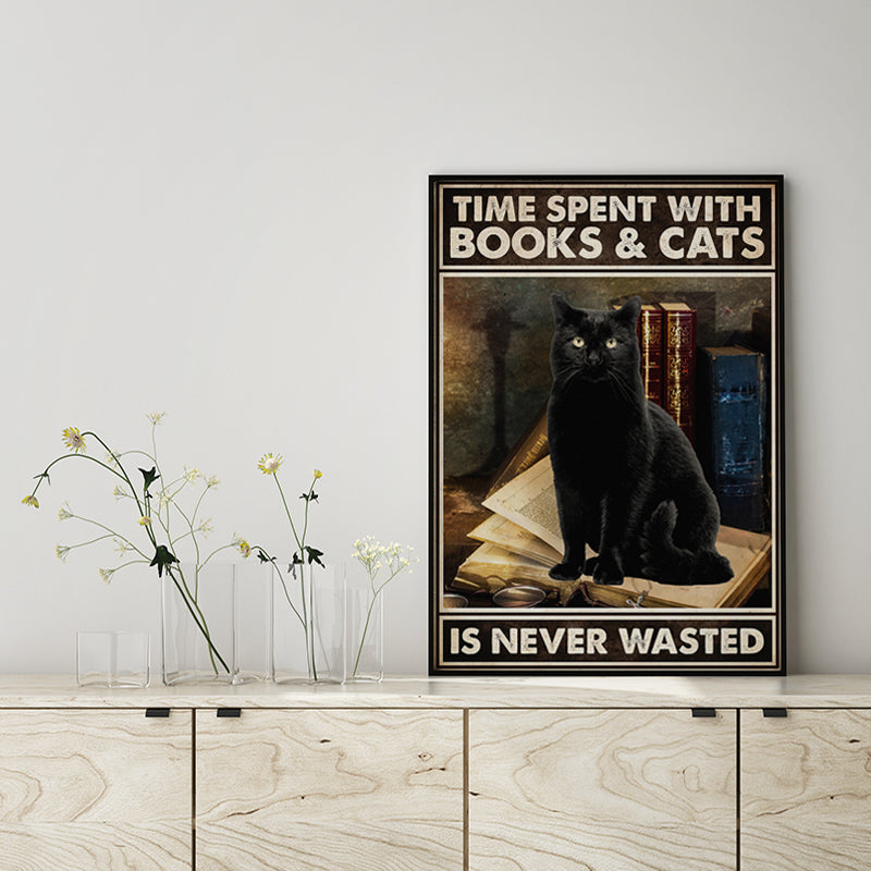 Time Spent With Books And Cats Is Never Wasted MH0309