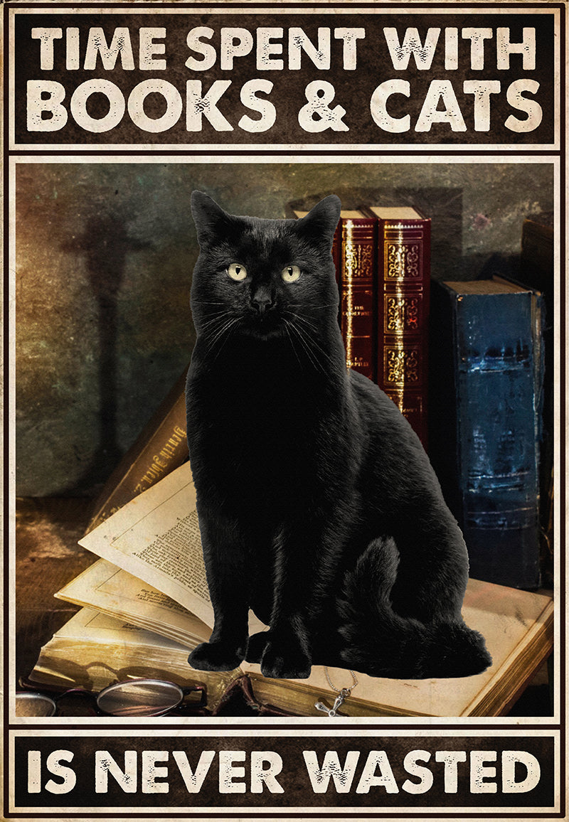 Time Spent With Books And Cats Is Never Wasted MH0309