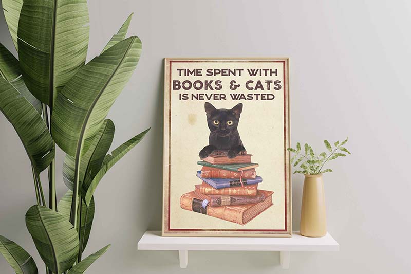 Time Spent With Books And Cats Is Never Wasted-TT0401