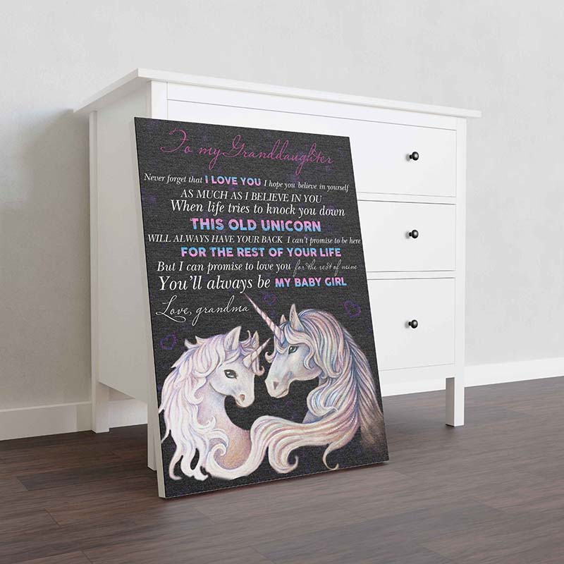 Skitongifts Wall Decoration, Home Decor, Decoration Room To Granddaughter Never Forget That I Love You Love Grandma-TT2001