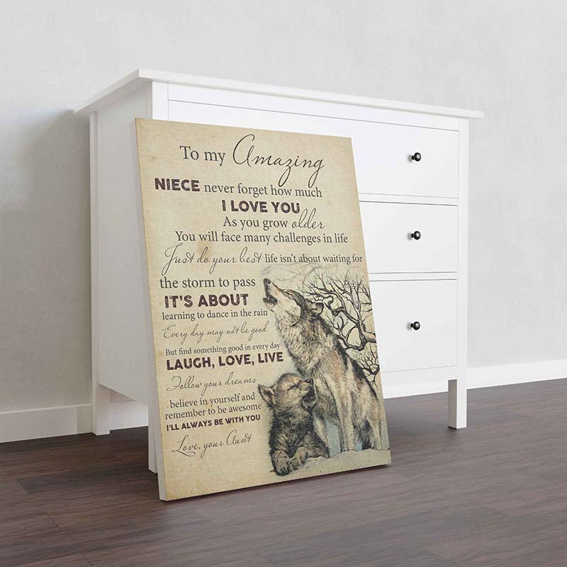 Skitongifts Wall Decoration, Home Decor, Decoration Room To My Amazing Niece Never Forget How Much I Love You Every Day-TT0802