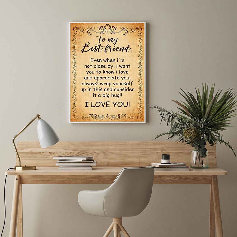 Skitongifts Wall Decoration, Home Decor, Decoration Room To My Best Friend, I Love You-TT1703