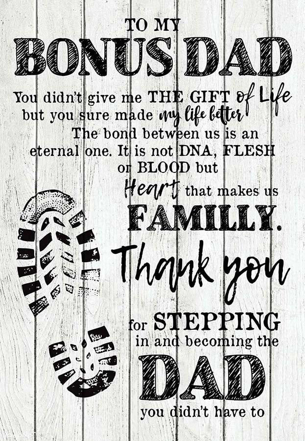 To My Bonus Dad The Bond Between Us is an Eternal One Men On-MH2109