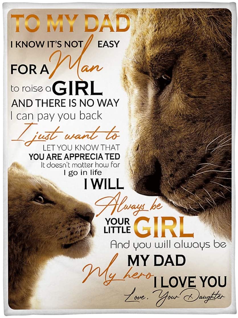 To My Dad Loving Father Lion Daughter Gift Hero Dad Vintage