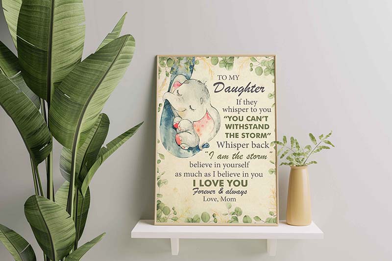 To My Daughter I Love You Forever And Always Sayings Letter From Mom-TT1102