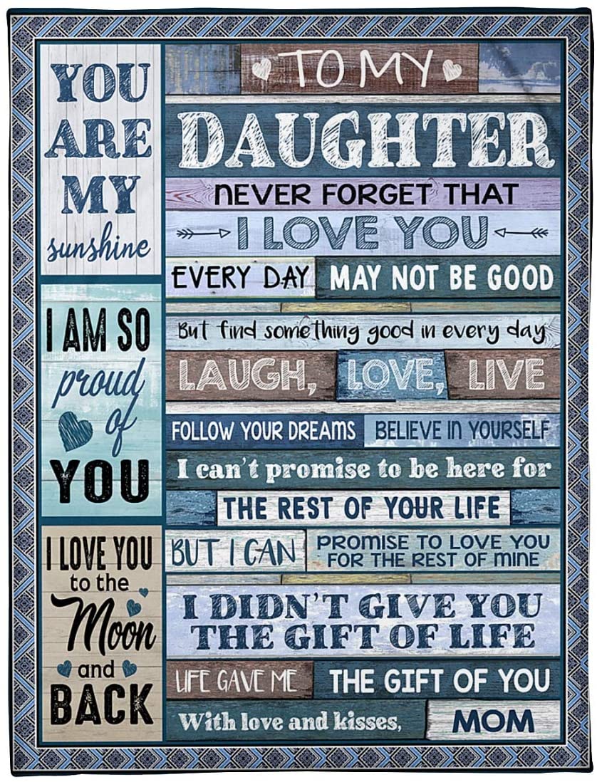 To My Daughter My Sunshine Proud Gift Of Life Vintage Blue Art