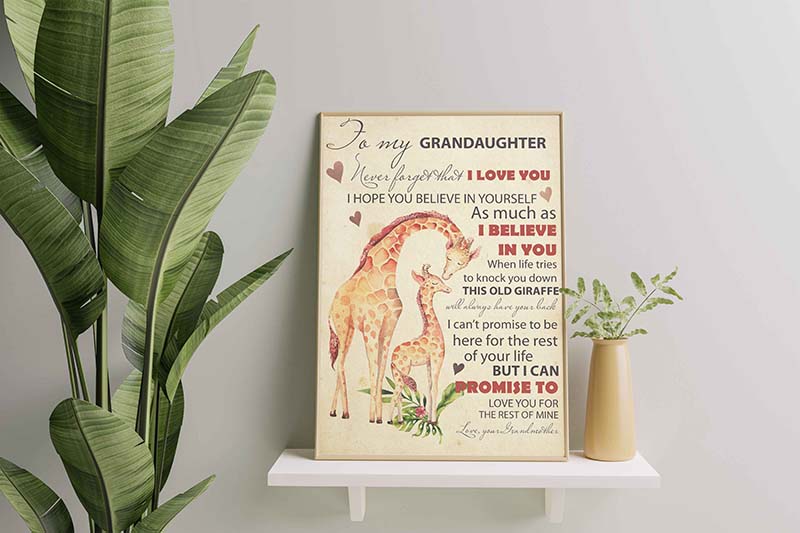 To My Granddaughter Never Forget That I Love You Love Your Grandmother-TT0802