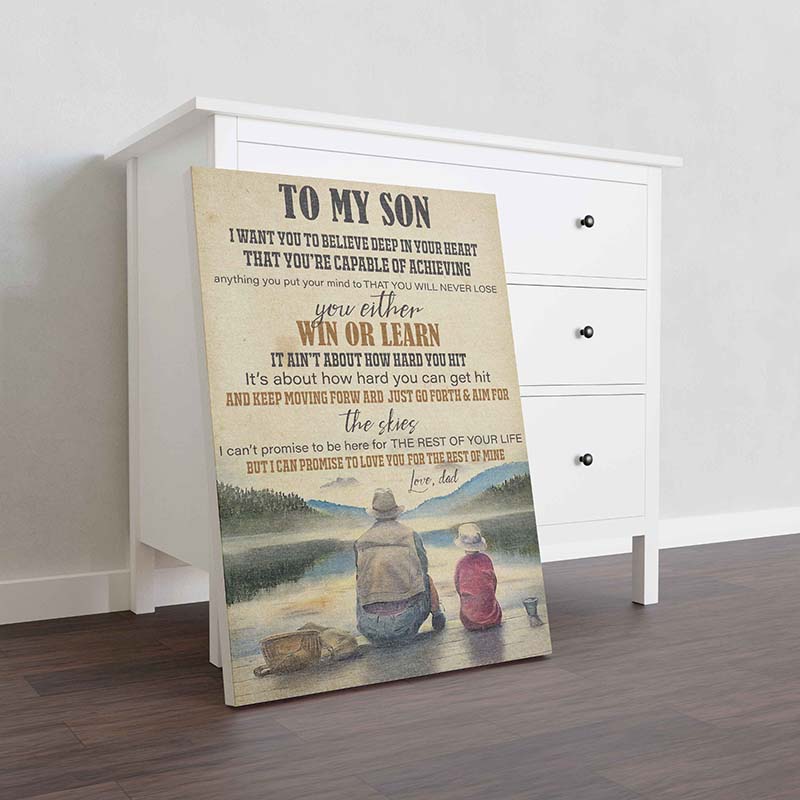 Skitongifts Wall Decoration, Home Decor, Decoration Room To My Son I Want To Believe Deep In Your Heart-TT0611