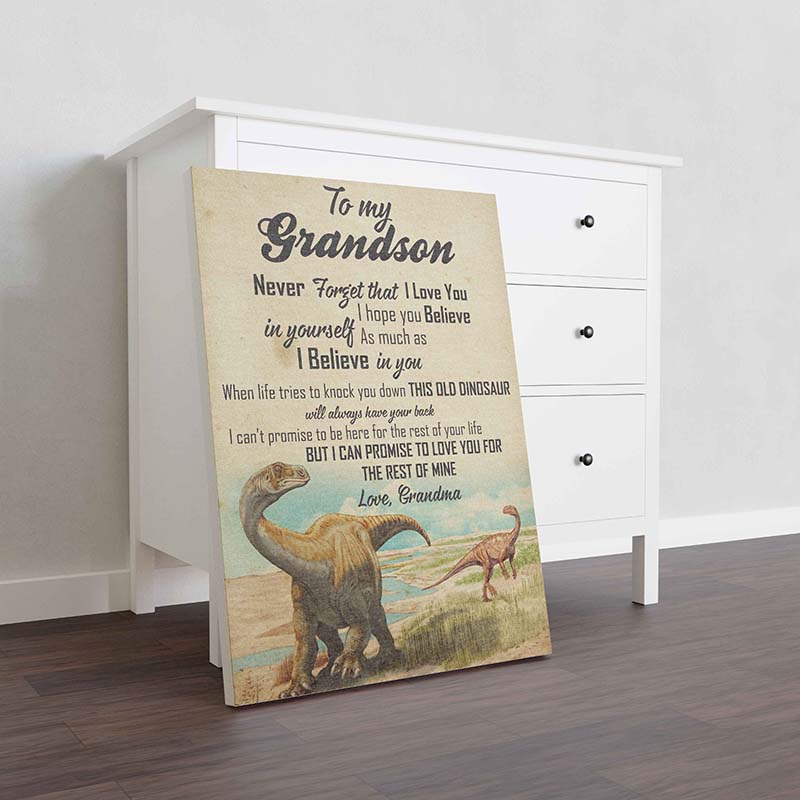 Skitongifts Wall Decoration, Home Decor, Decoration Room To My Grandson Never Forget That I Love You-TT1511