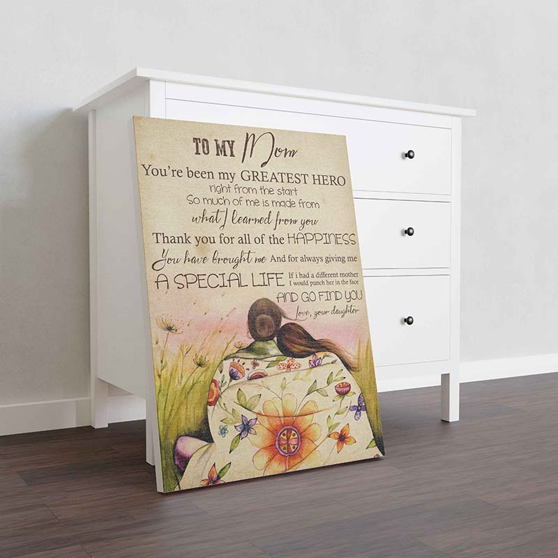 Skitongifts Wall Decoration, Home Decor, Decoration Room To My Mom You'Ve Been My Greatest Hero-TT1111