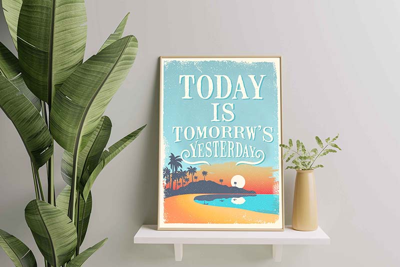 Today Is Tomorrow's Yesterday Motivational Quote TT0909