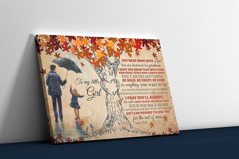 Skitongifts Wall Decoration, Home Decor, Decoration Room Tree - To My Little Girl - Be Everything Your Way Back Home-TT0504