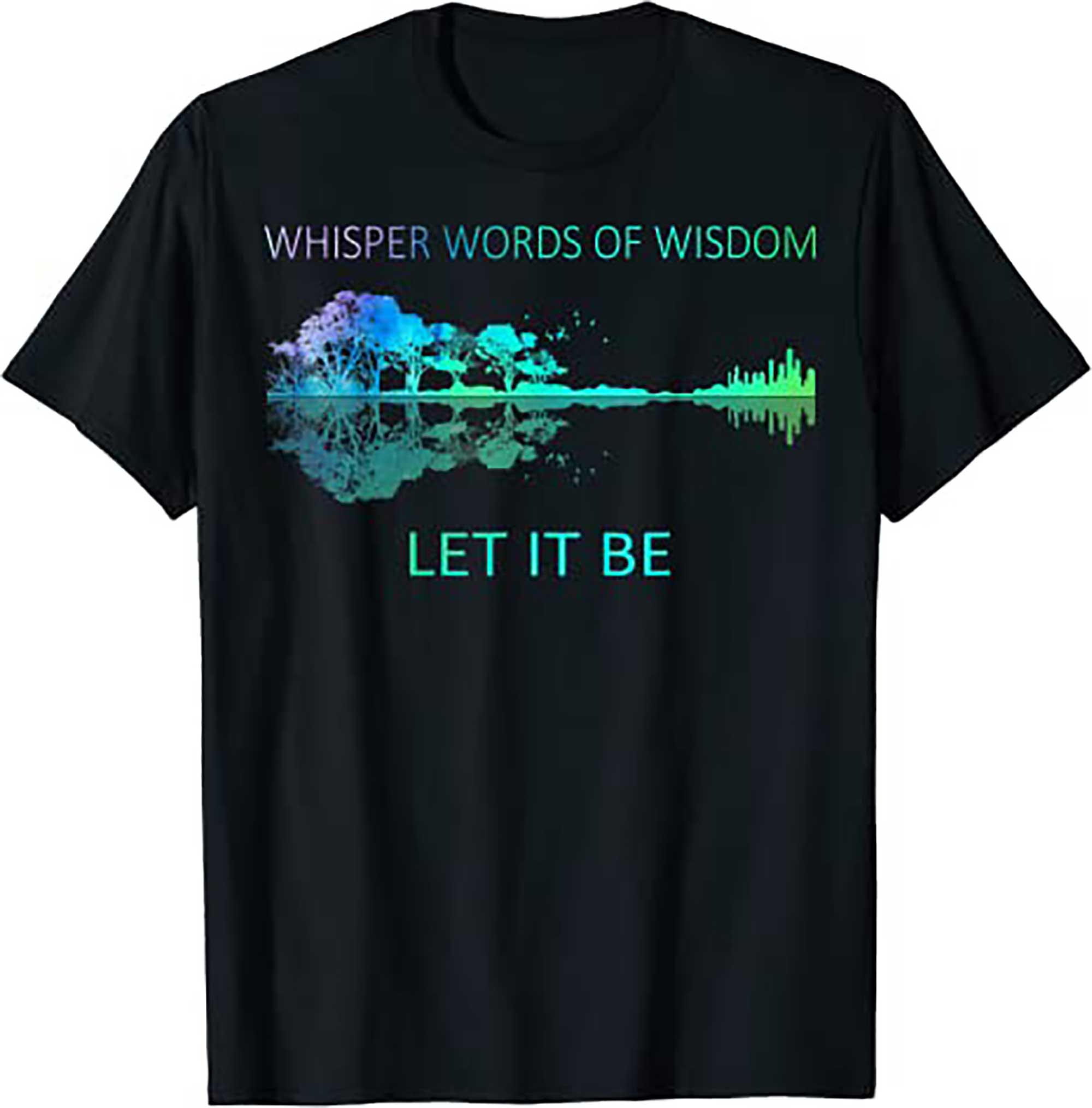 Tree Sky There Will Be an Answer Let It Be Guitar T Shirt