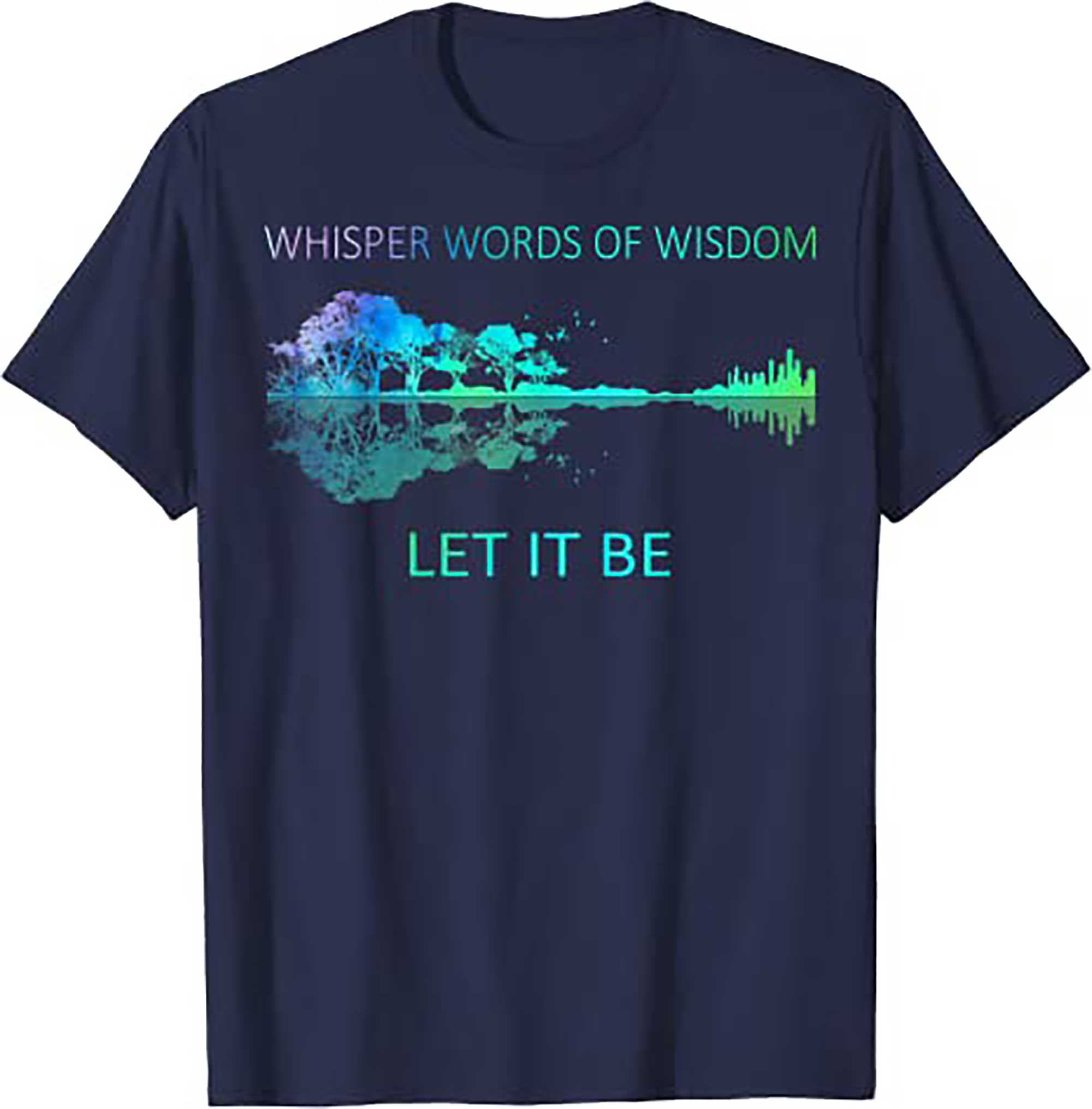 Skitongift Tree Sky There Will Be an Answer Let It Be Guitar T Shirt