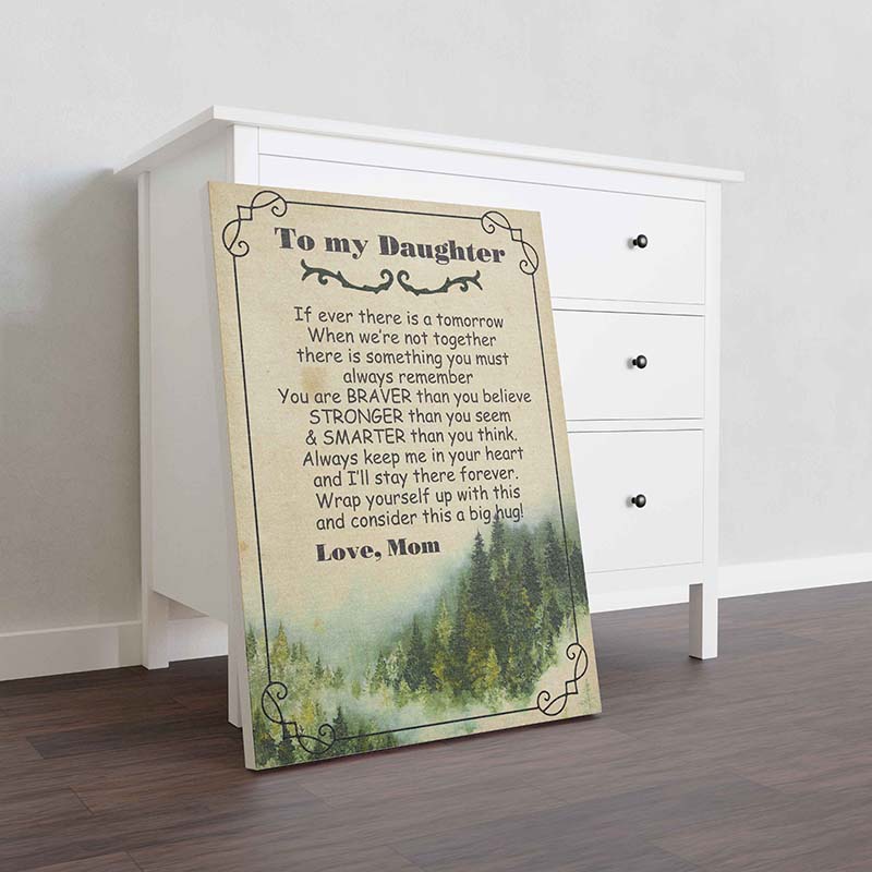 Skitongifts Wall Decoration, Home Decor, Decoration Room Tree To My Daughter When We'Re Not Together You Are Stronger Smarter Than You Think TT2512