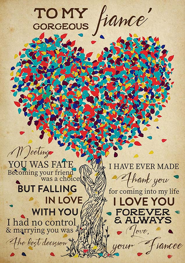 Tree To My Gorgeous Fiance I Love You Forever And Always Fiance TT1109