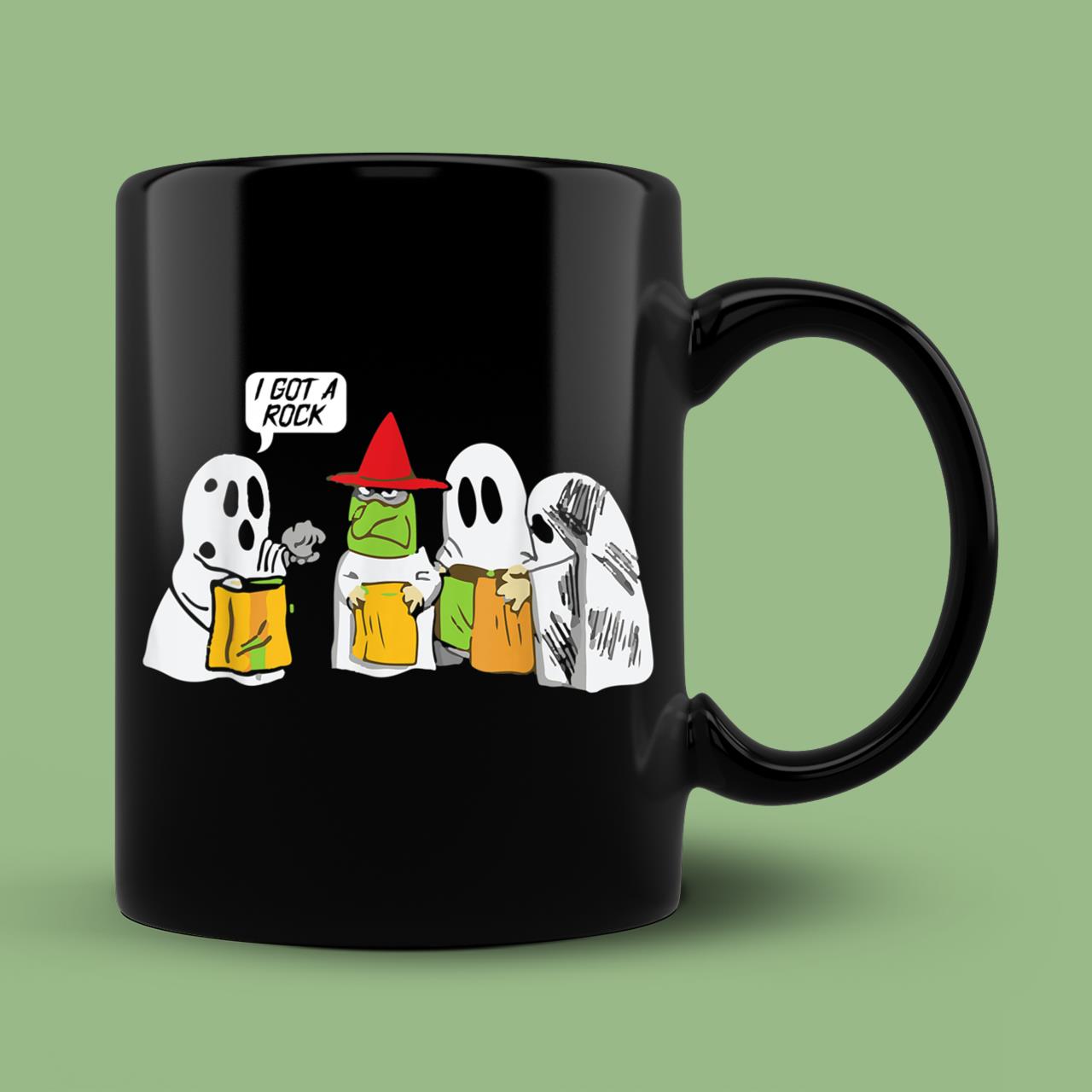 Skitongift Spooky Ceramic Novelty Coffee Mug Trick Or Treat Lazy Halloween Shirt Funny Mug