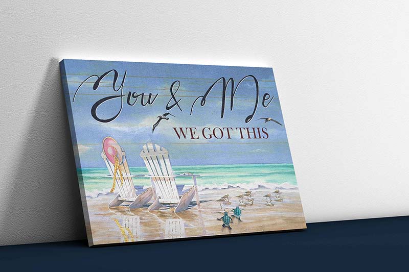 Turtle You And Me We Got This Sunset Beach Sea Seagulls TT1109