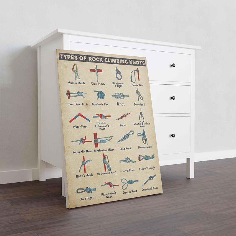 Skitongifts Wall Decoration, Home Decor, Decoration Room Types Of Rock Climbing Knots-TT2509
