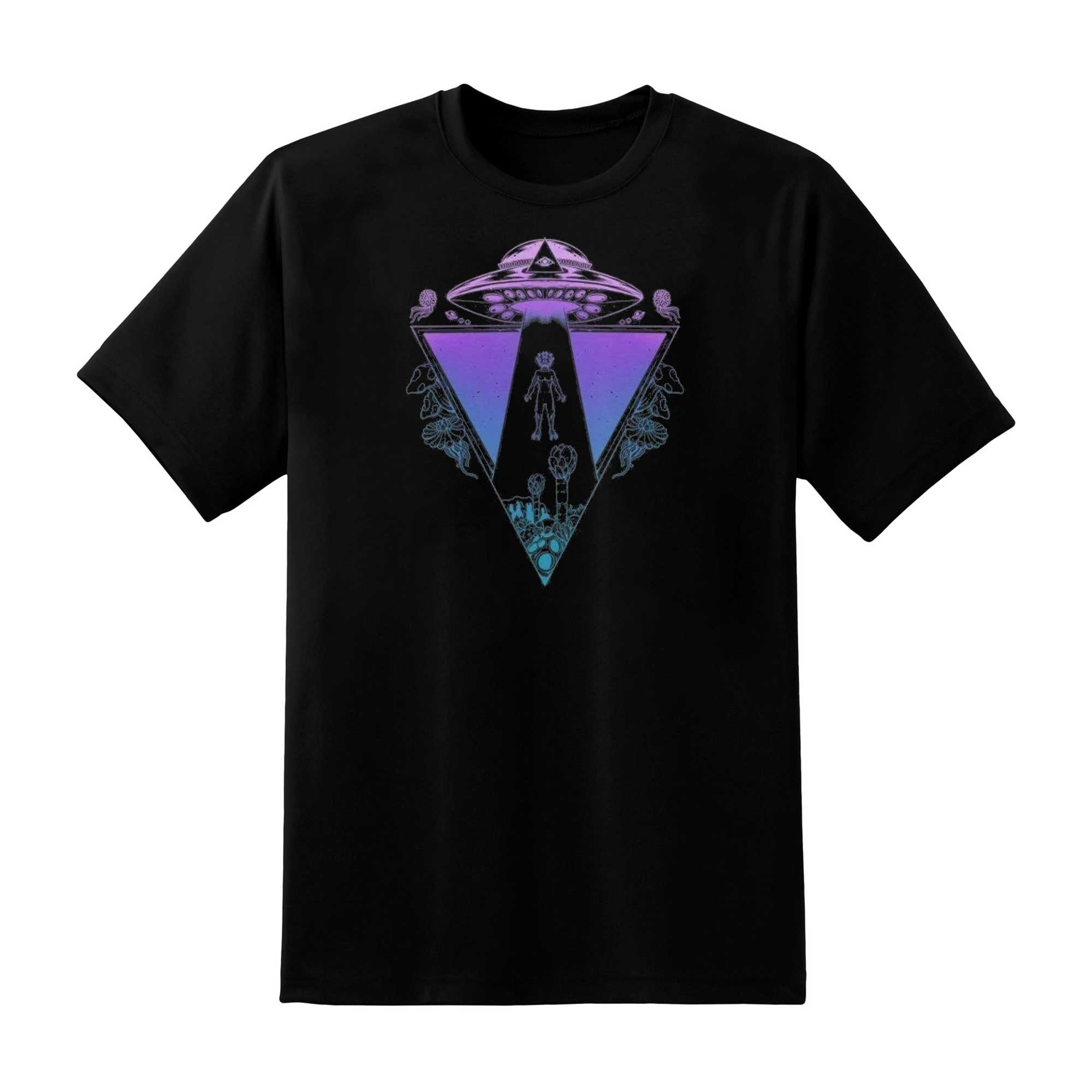 Skitongift Ufo Abduction Tshirt Ufo Shirt Ombre T Shirt Psychedelic Shirt Illuminati Geometrical Art Funny Shirts