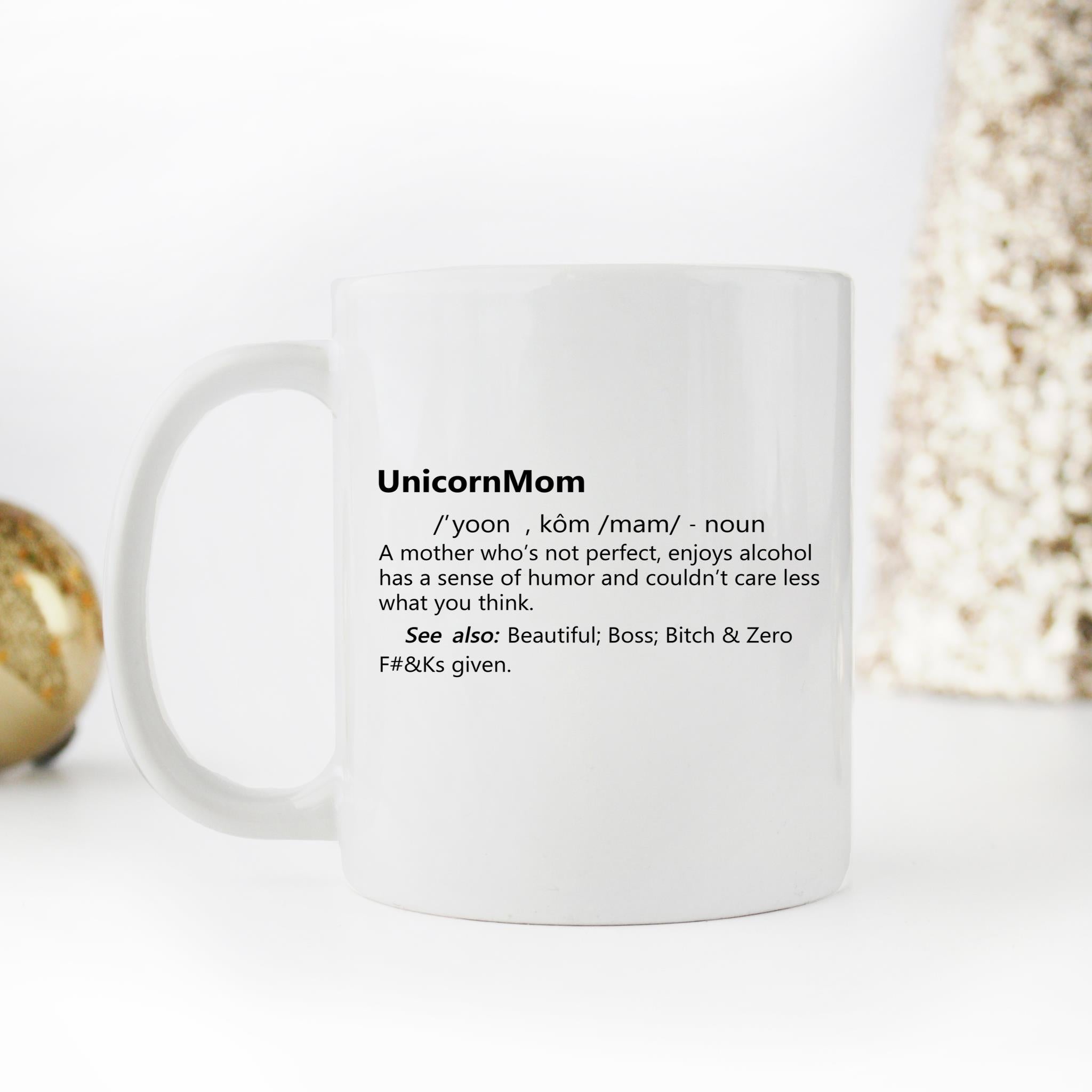 Skitongifts Funny Ceramic Novelty Coffee Mug Unicorn Mom Definition Classic Best Mothers Day vMDrEeL