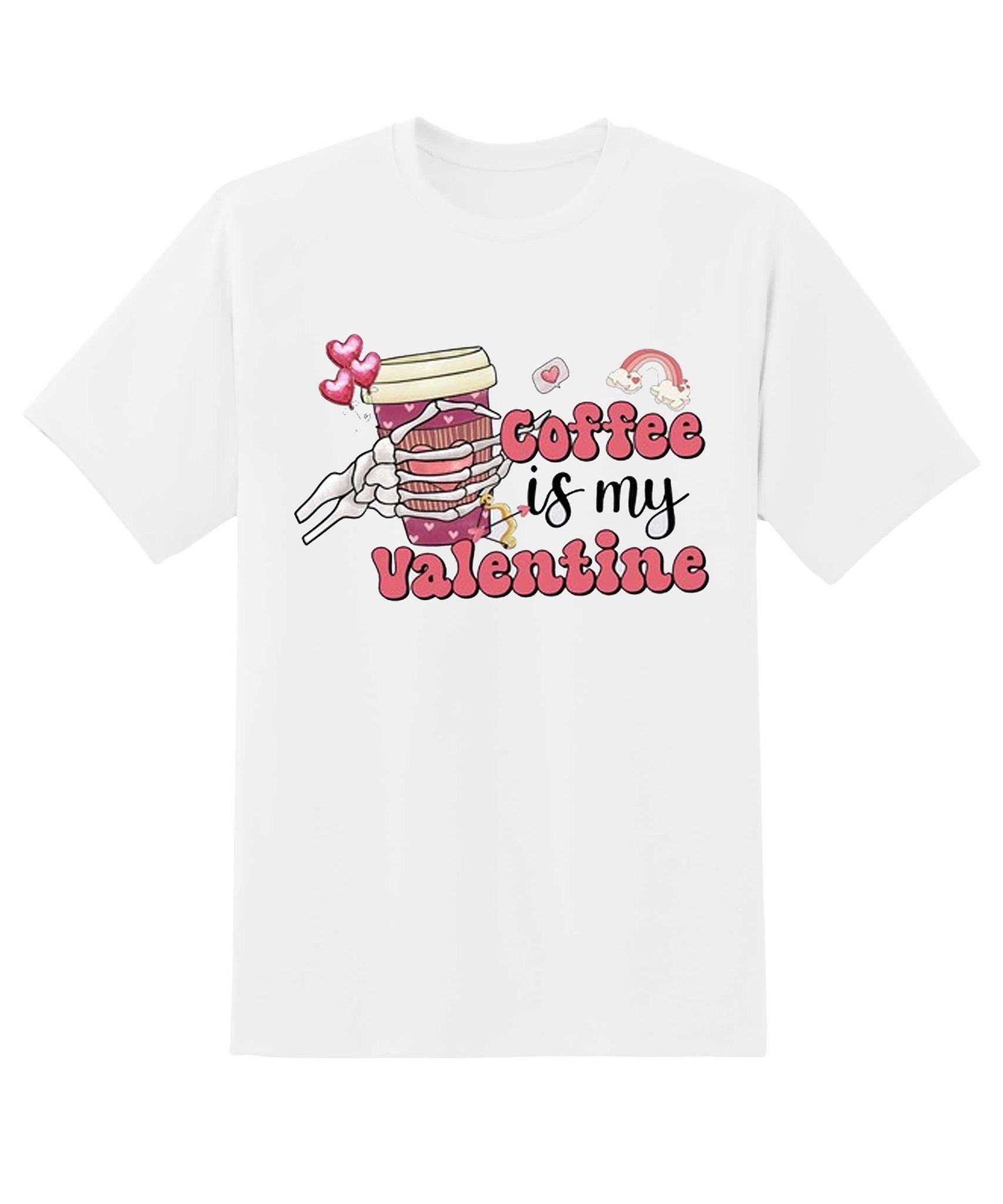 Skitongift Valentines Day Coffee Skeleton Hand Shirt Funny Valentines Day Gifts Coffee Is My Valentine Tshirt Gifts For Friend Coffee Love T Shirt