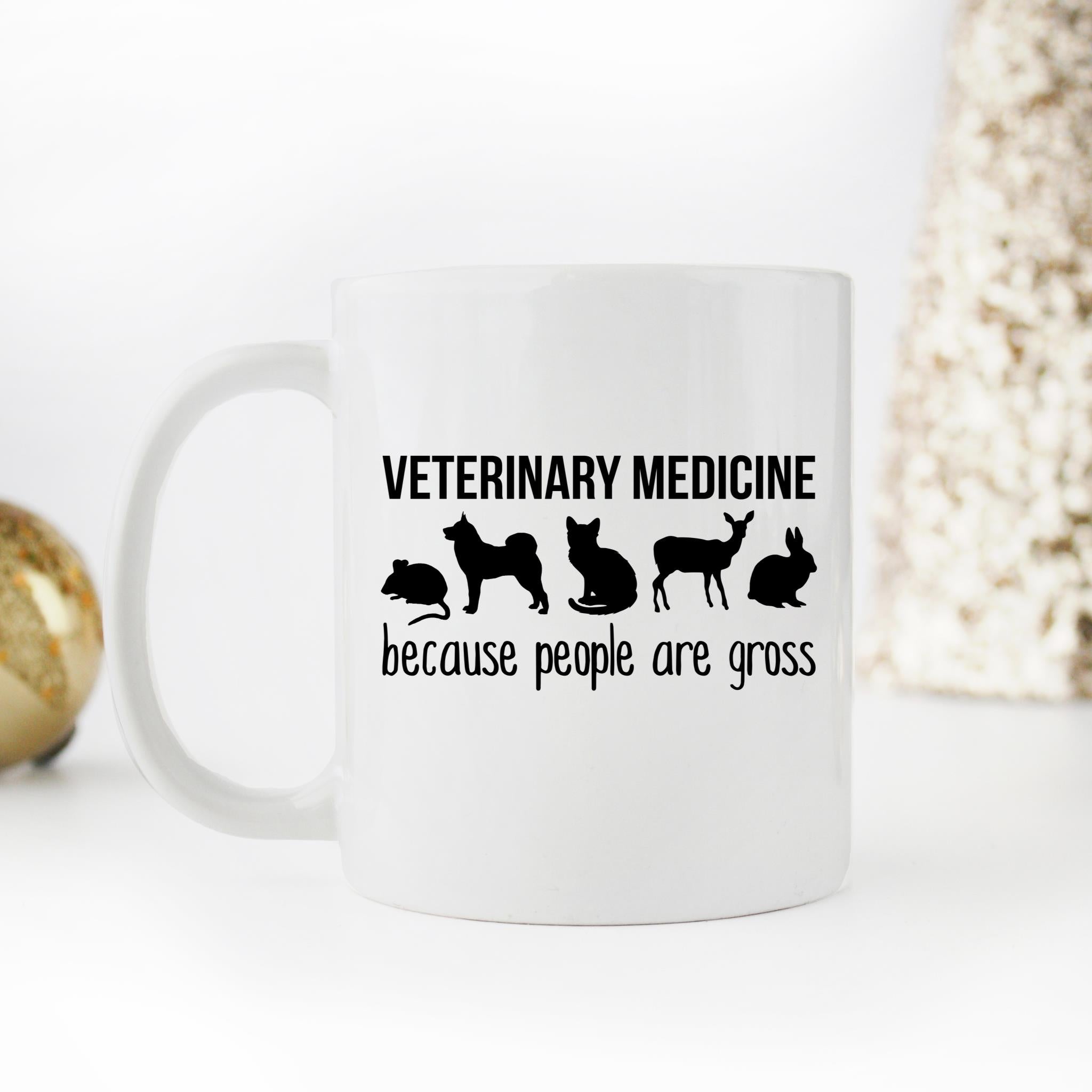 Skitongifts Funny Ceramic Novelty Coffee Mug Veterinarian Medicine Because People Are Gross,Vet Nurse GJFtcBU