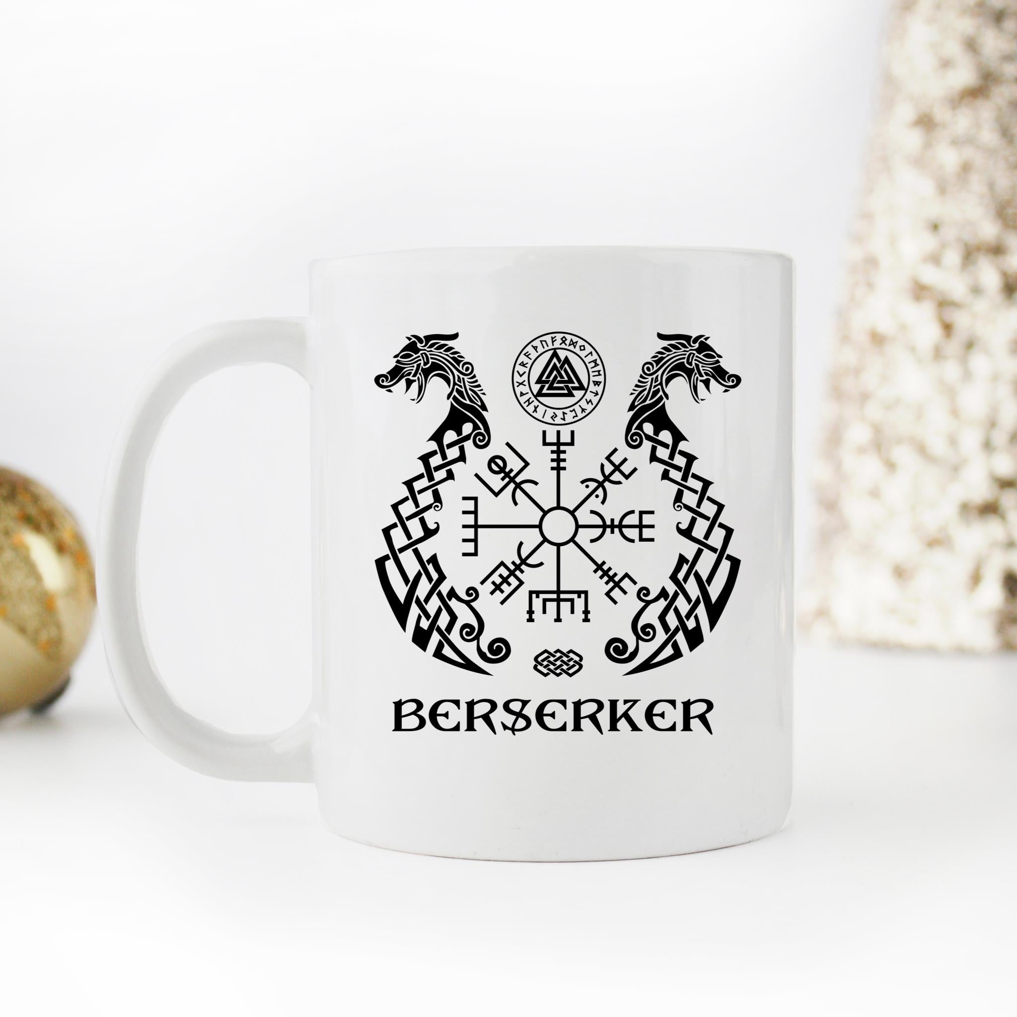 Skitongifts Funny Ceramic Novelty Coffee Mug Viking Berserker Viking Odin Valhalla He2YVXX