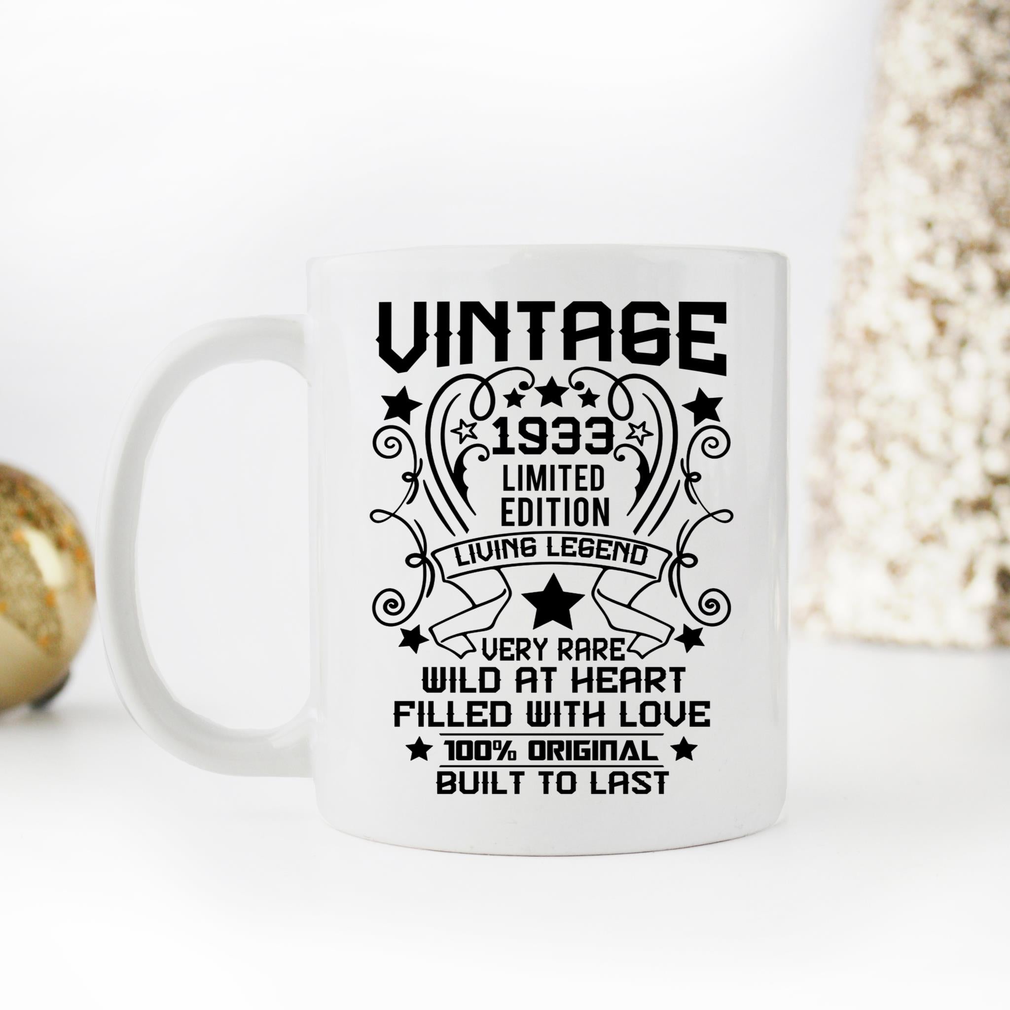 Skitongifts Coffee Mug Funny Ceramic Novelty Vintage 1933 Best Years Old Birthday yNhklZO